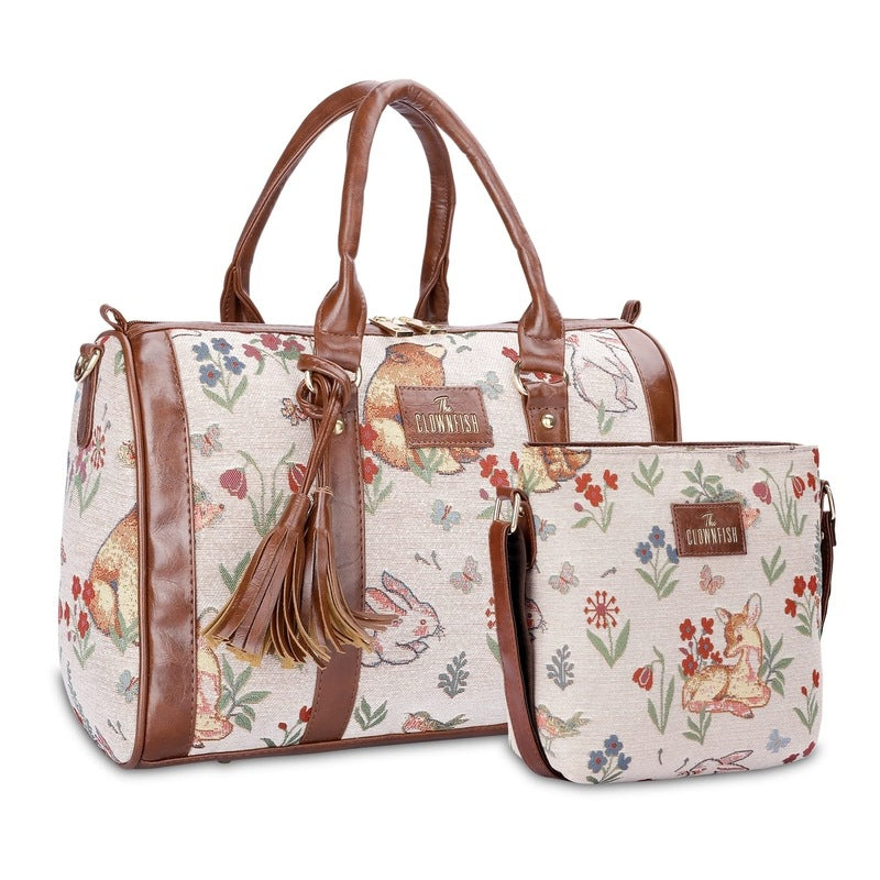 Clownfish White-Animal Print Sling Bag - Lightweight Travel