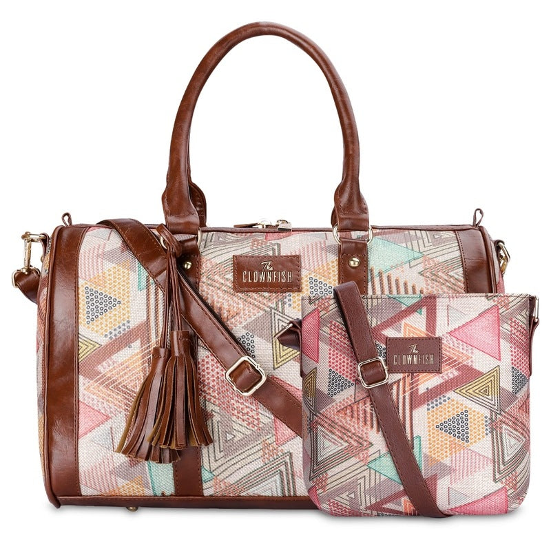 Clownfish Multicolour Triangle Design Sling Bag - Trendy Accessory