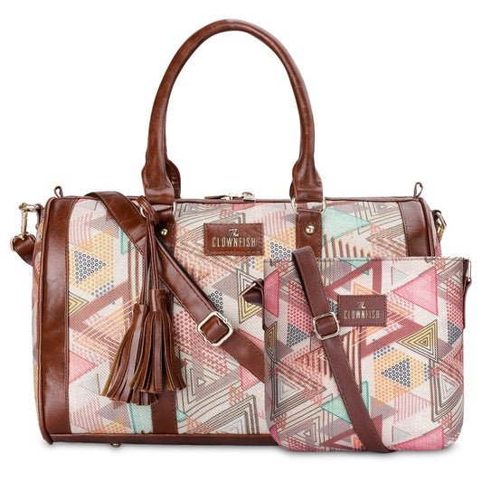 Clownfish Multicolour Triangle Design Sling Bag - Trendy Accessory