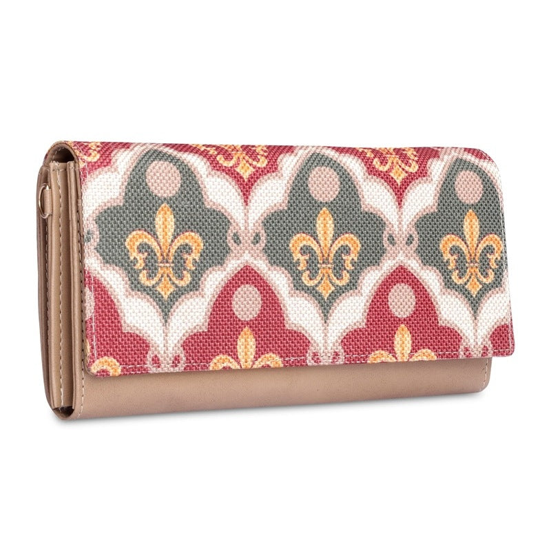 Clownfish fabric and vegan leather wallet - chic accessory