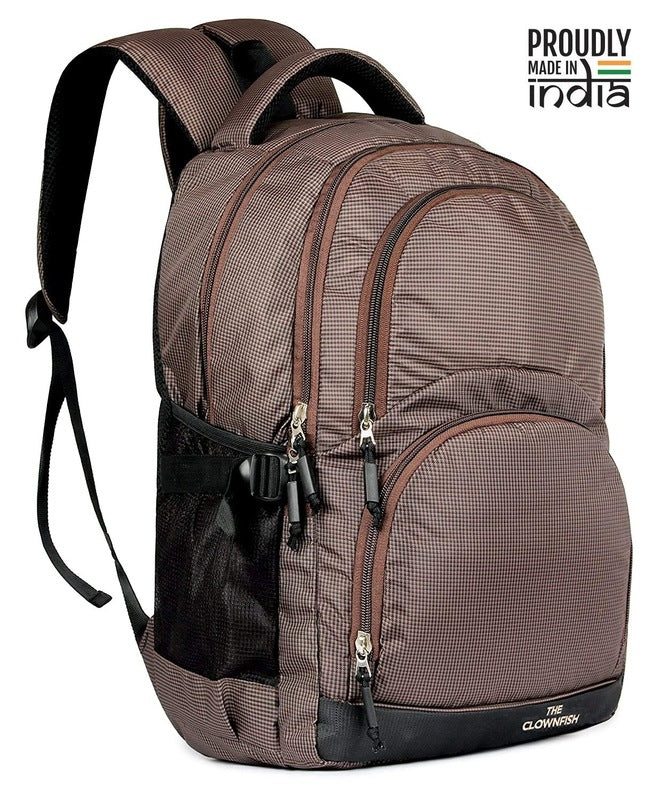 Clownfish Peanut Brown Laptop Backpack - Gym Bag