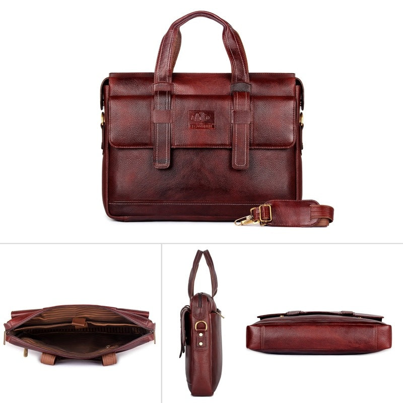 Clownfish Vino Laptop Bag - Durable Leather Material