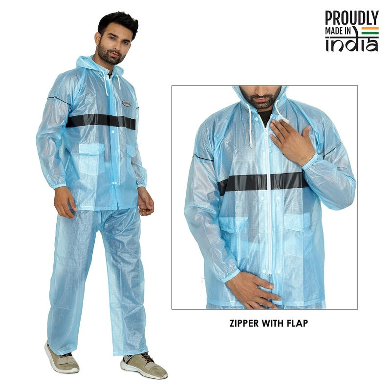 Clownfish Men's Solid Raincoat - Waterproof Jacket