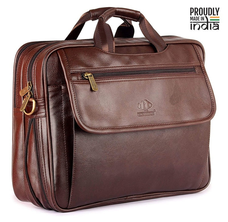 Clownfish vegan leather laptop bag - versatile messenger