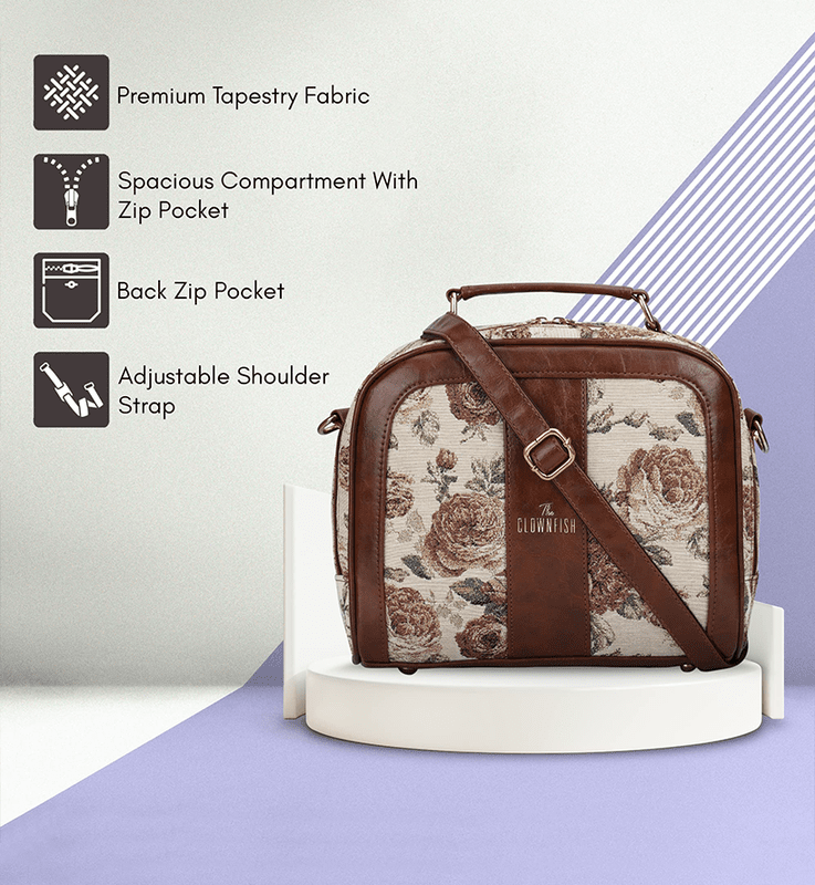 Elsie Series Tapestry Crossbody Sling Bag