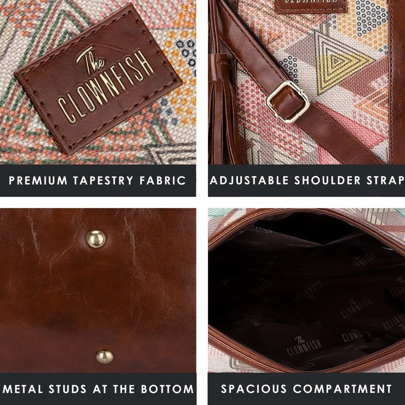 Clownfish Faux Leather Sling Bag - College Use