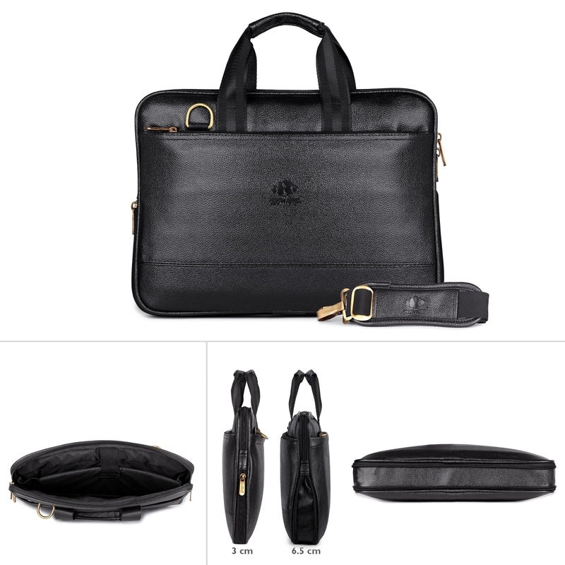 Clownfish Vegan Leather Briefcase - Stylish Casual Look