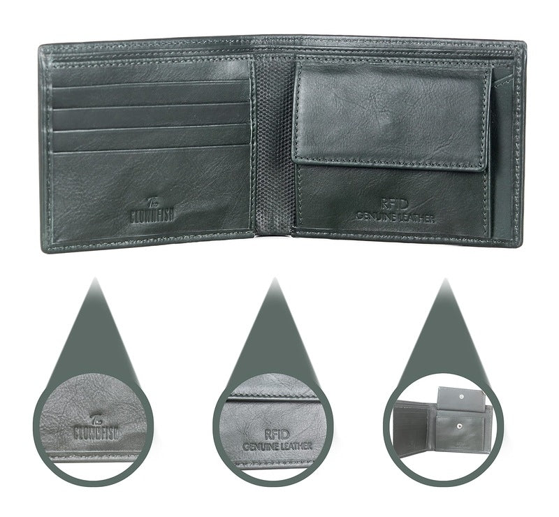 Clownfish Leather Wallet - Gift for Him