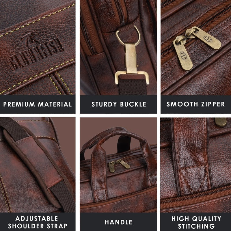 Clownfish Tan Messenger Bag - Business Travel