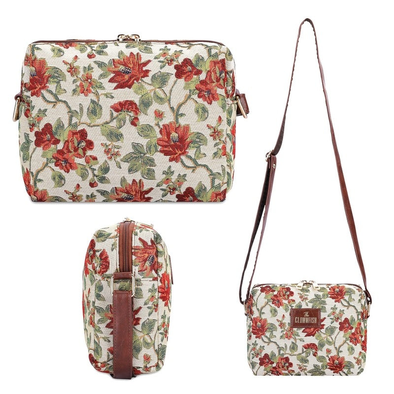 Clownfish Off White Floral Bags - Versatile accessories
