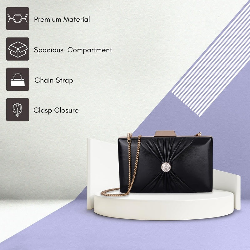 Clownfish Elegant Faux Leather Clutch - Evening Party Use