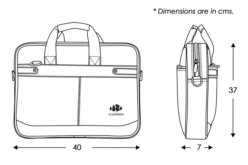 Clownfish Classic Laptop Bag - Stylish for Office Use