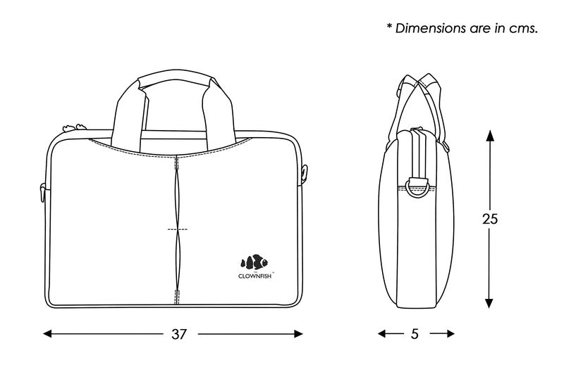 Clownfish laptop bag - in use at an office