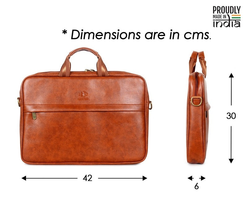 Clownfish Noble Faux Leather Laptop Messenger Bag - Office Use