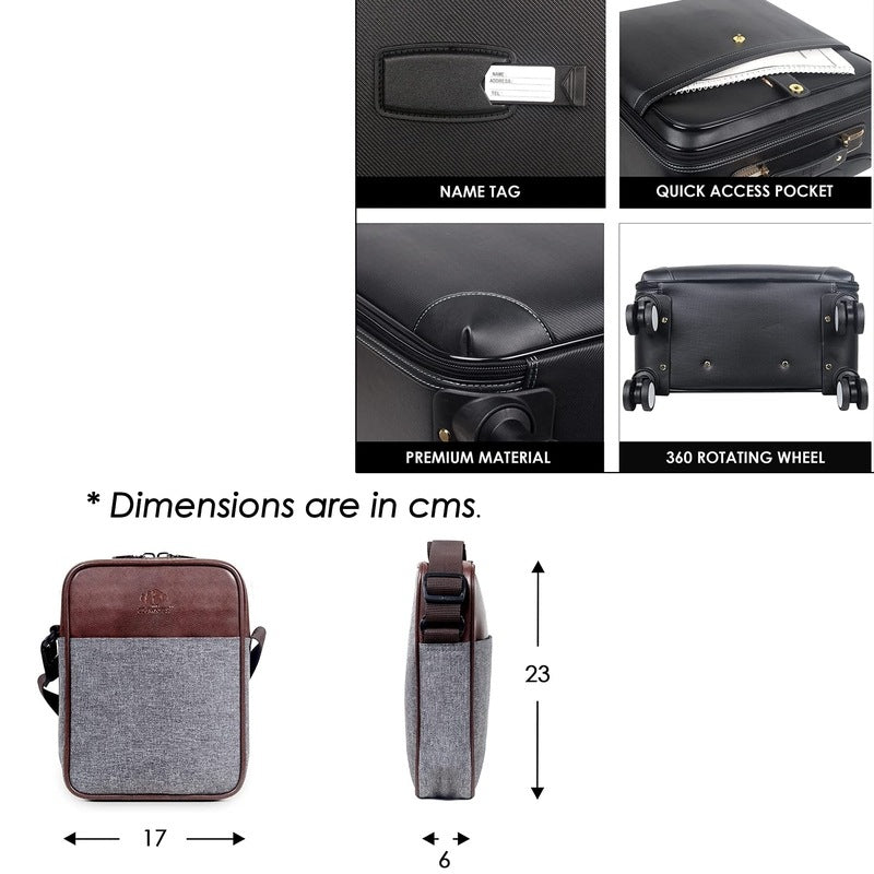 Clownfish Faux Leather Travel Suitcase - For business trips