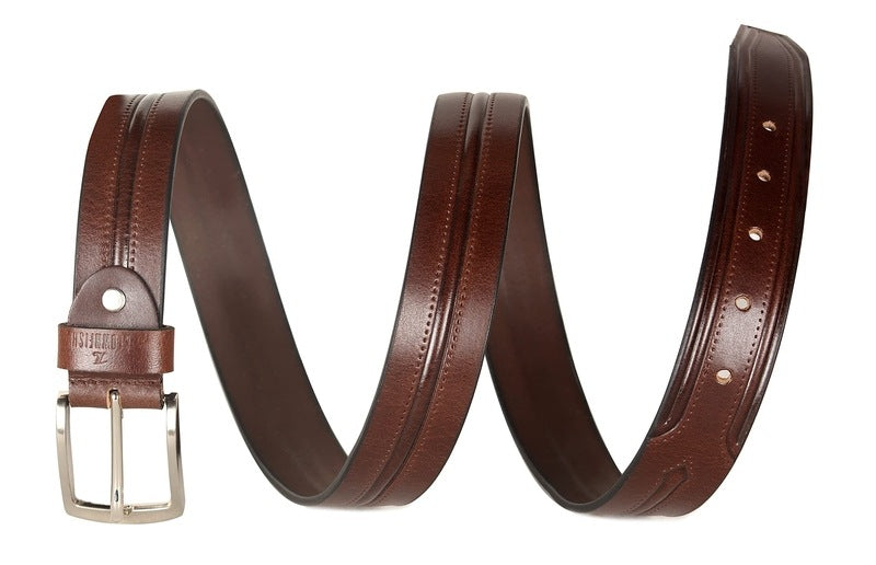 Clownfish men's genuine leather belt - casual wear accessory