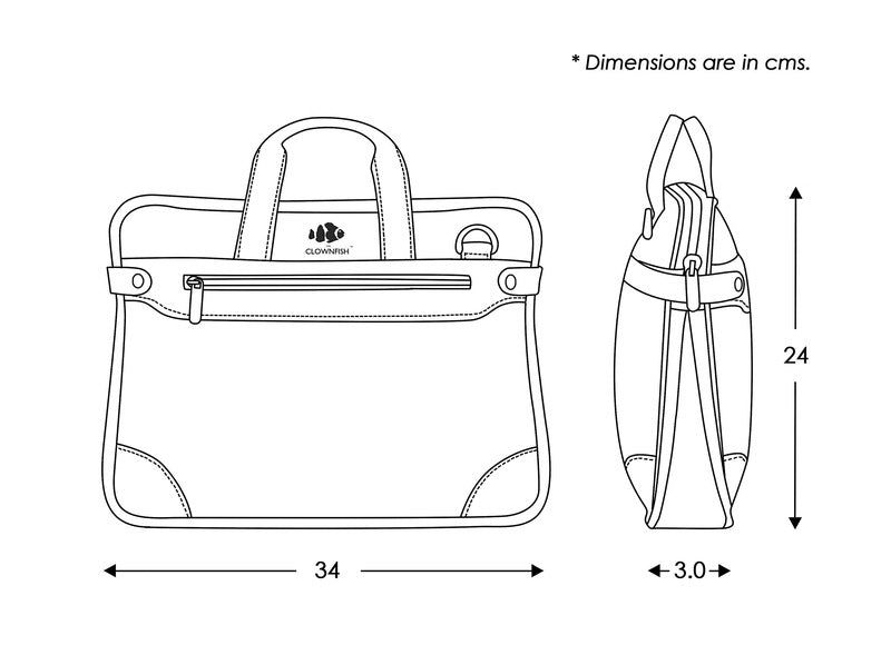 Clownfish Compact Netbook - Stylish messenger bag for work