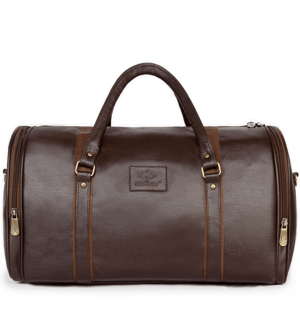 Leather duffle bag online sales