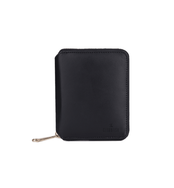 Zia Collection Genuine Leather Bi-Fold Zip Coin Pocket for Women's