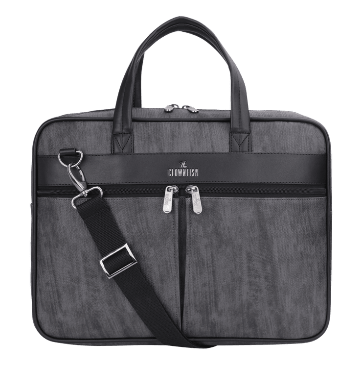 Isaac Series Faux Leather 15.6 inch Laptop Bag The Clownfish