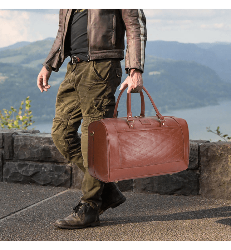 Solace Series Vegan Leather 32 Litre Unisex Travel Duffle Bag