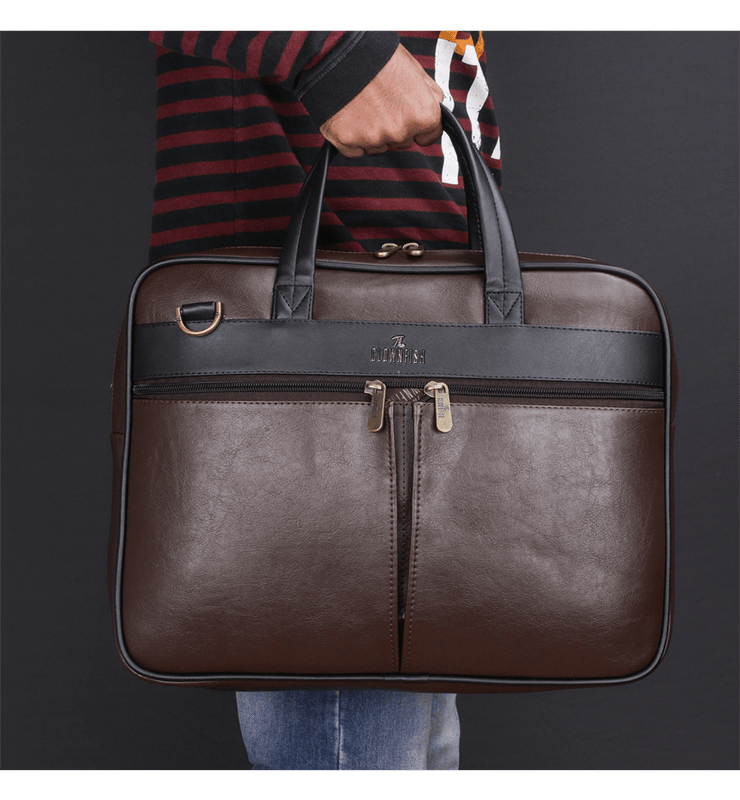 Isaac Series Faux Leather 15.6 inch Laptop Bag