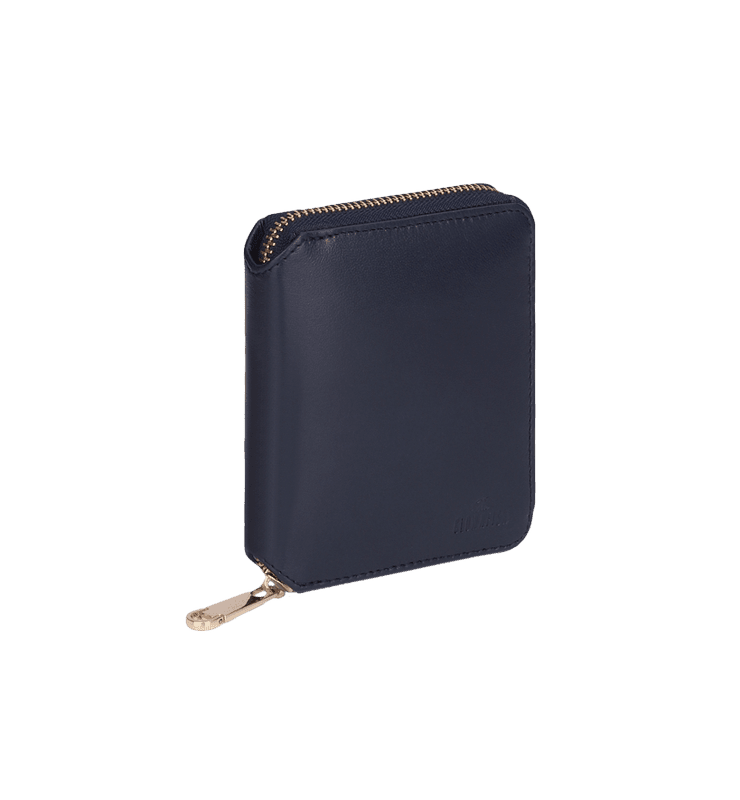 Zia Collection Genuine Leather Bi-Fold Zip Coin Pocket for Women's