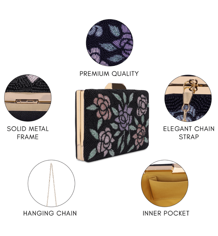 Anmol Collection Women's Party Clutch Sling Wallet