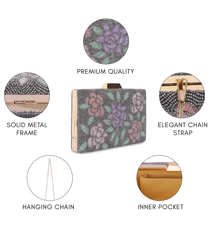 Anmol Collection Women's Party Clutch Sling Wallet