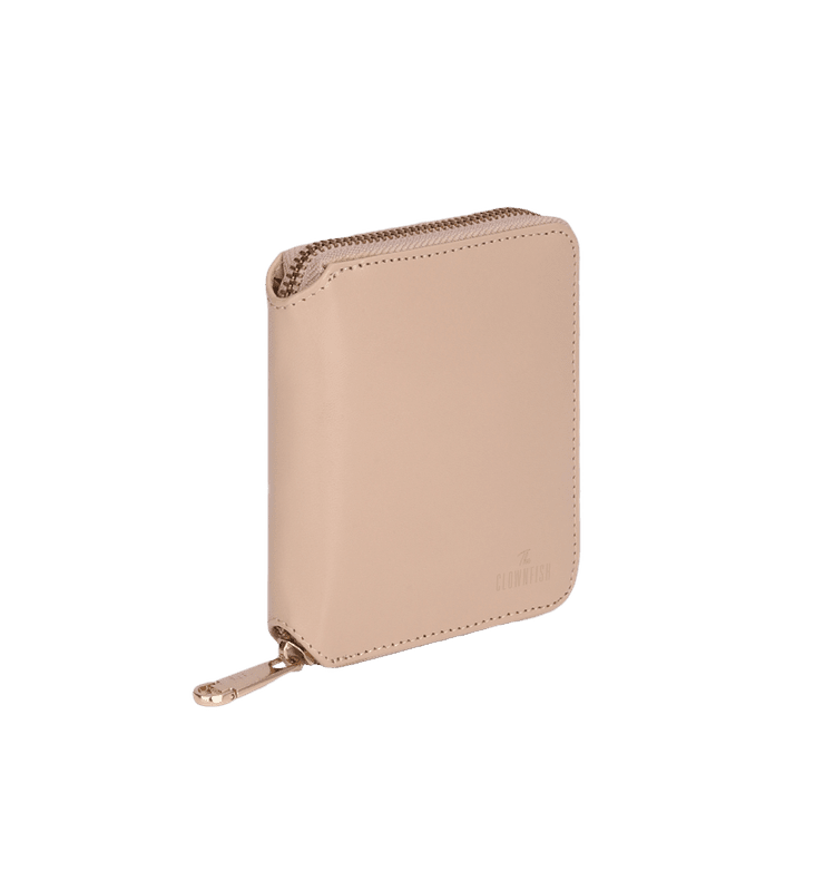 Zia Collection Genuine Leather Bi-Fold Zip Coin Pocket for Women's