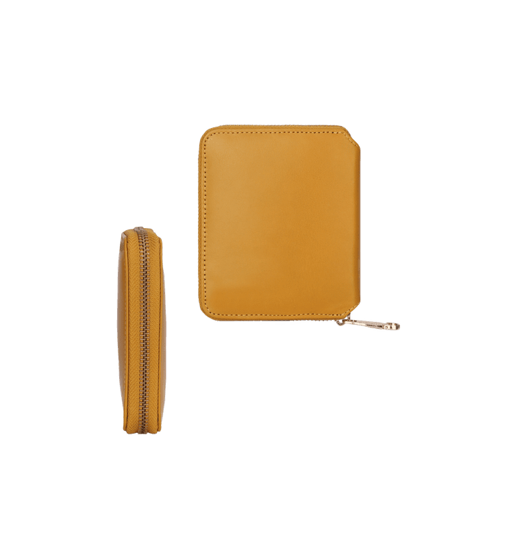 Zia Collection Genuine Leather Bi-Fold Zip Coin Pocket for Women's