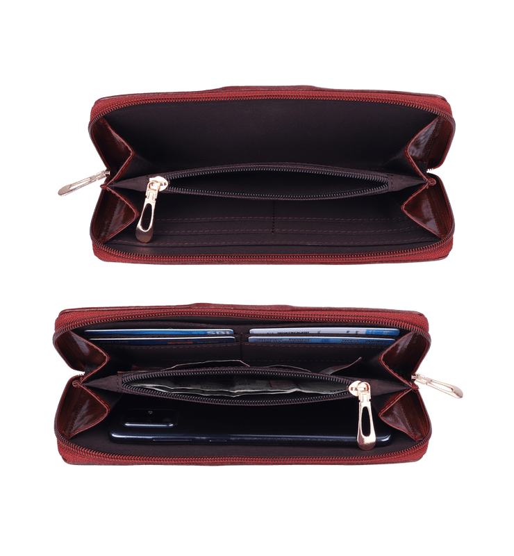 Aria Collection Ladies Zipper Wallet