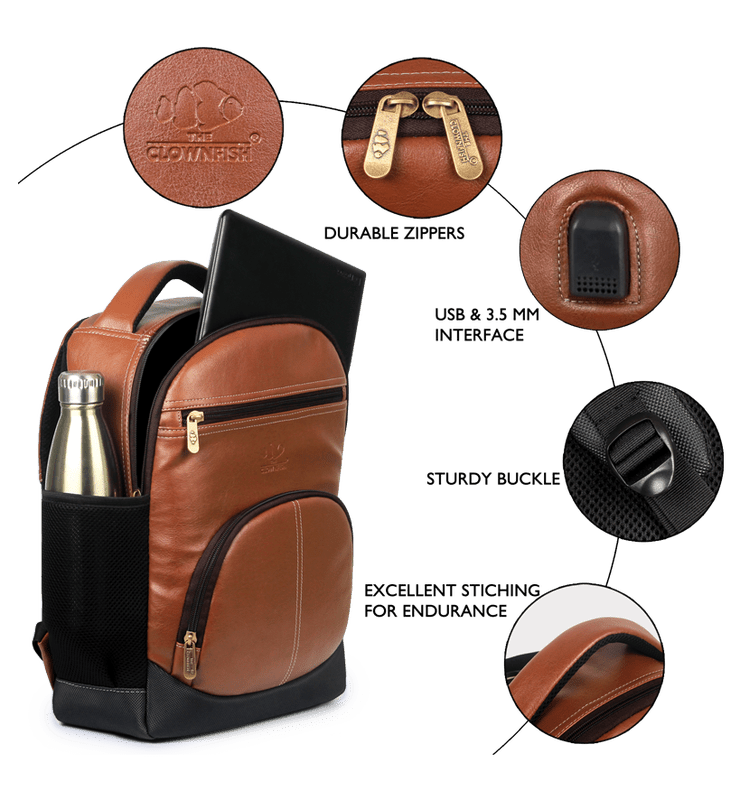 THE CLOWNFISH Fusion Series 27 litres Laptop Backpack for 15.6 Inch Laptop