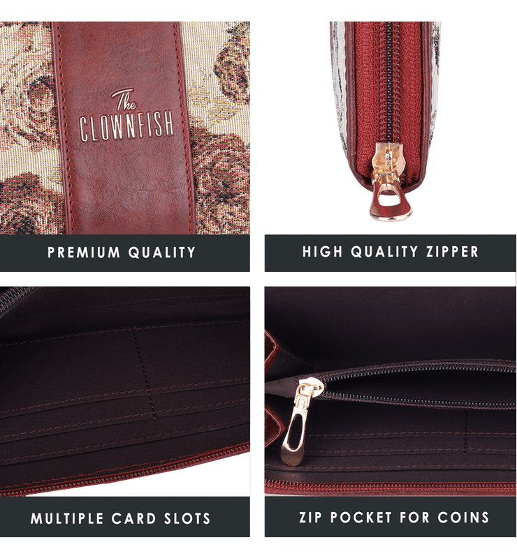 Aria Collection Ladies Zipper Wallet