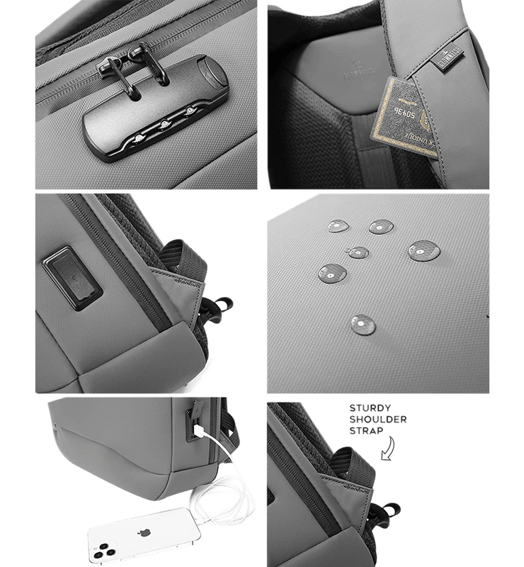 The Clownfish Anti-Theft Laptop Backpack with Password Number Lock