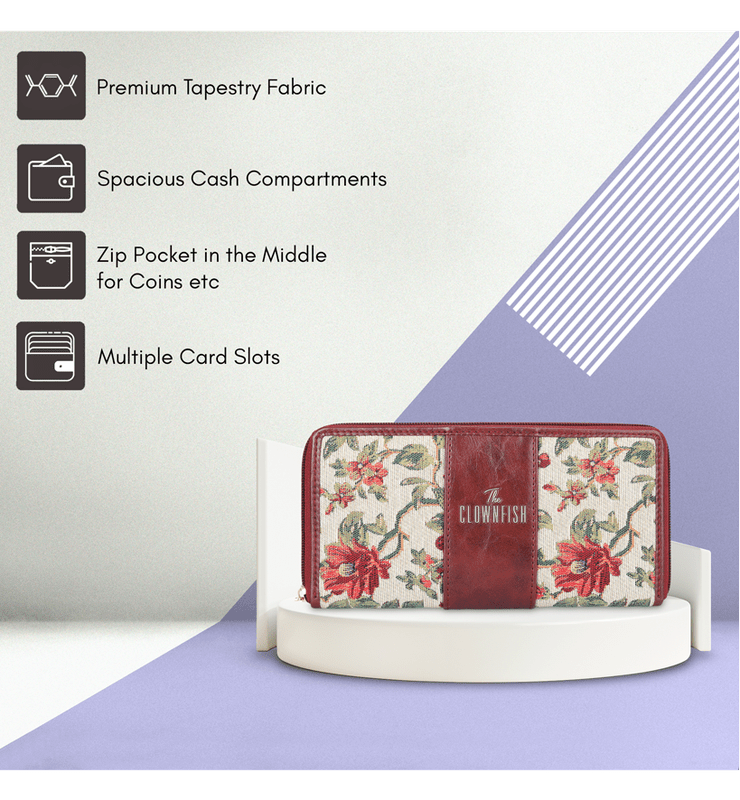 Aria Collection Ladies Zipper Wallet