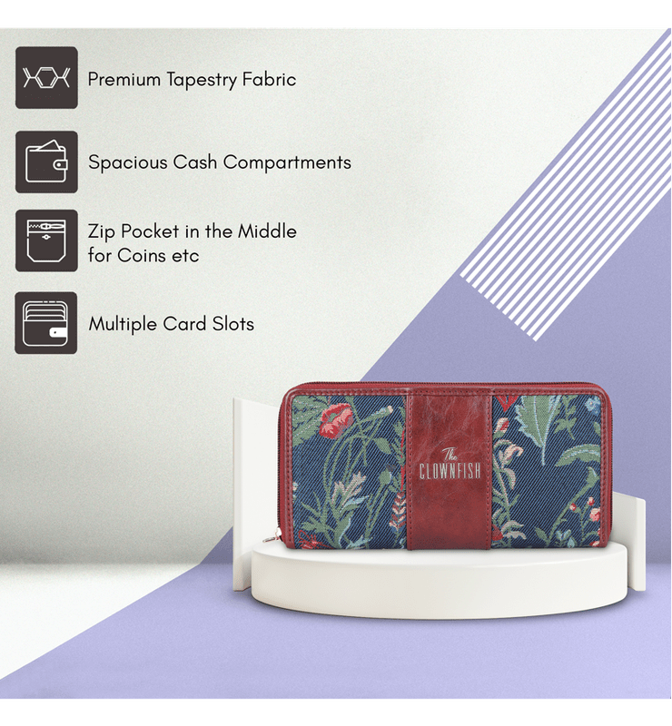 Aria Collection Ladies Zipper Wallet