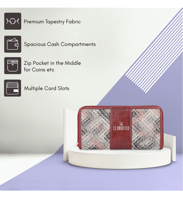 Aria Collection Ladies Zipper Wallet