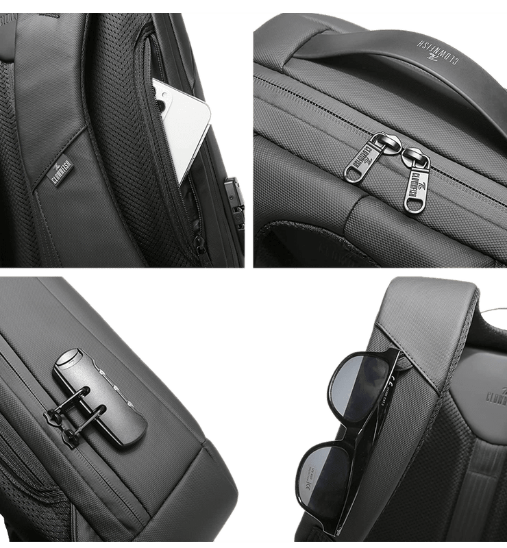 The Clownfish Anti-Theft Laptop Backpack with Password Number Lock