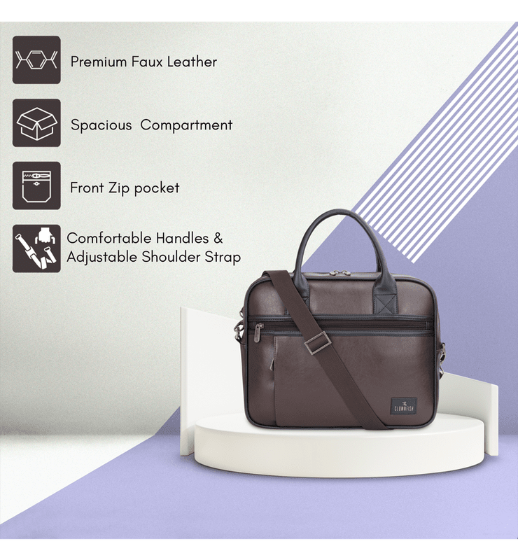 Diego Series 15.6 inch Faux Leather Laptop Bag