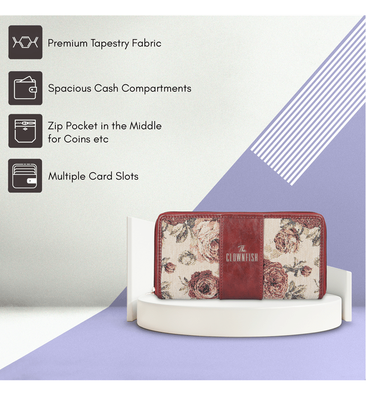 Aria Collection Ladies Zipper Wallet