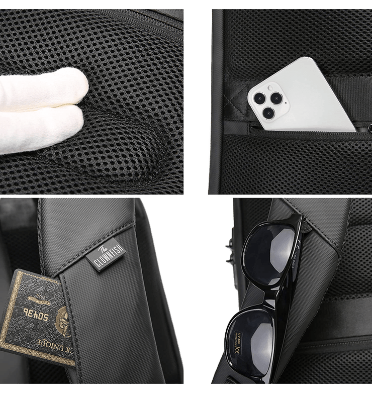 The Clownfish Multi Functional Waterproof Anti Theft Laptop Backpack