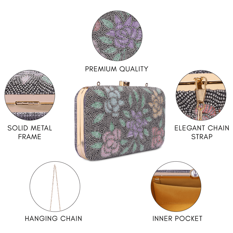 Norah Collection Women's Party Clutch Sling Wallet