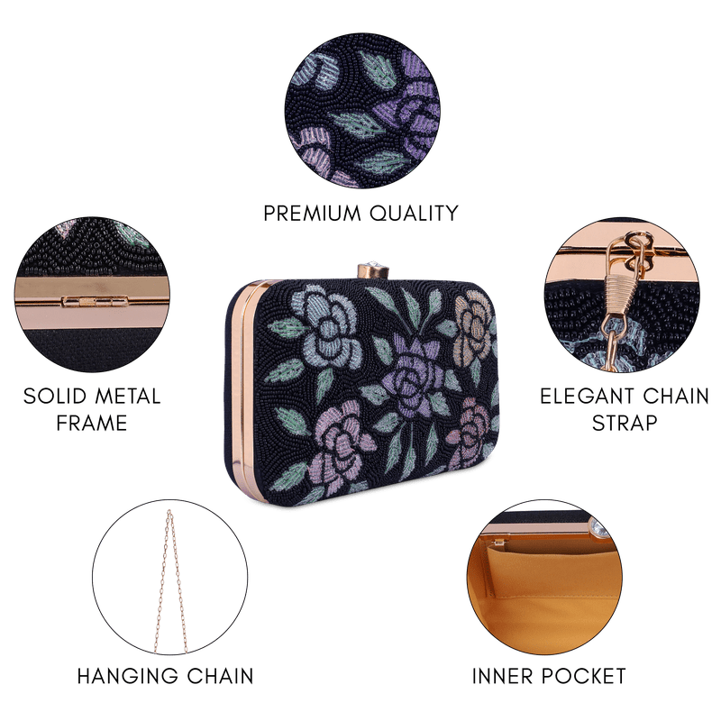 Norah Collection Women's Party Clutch Sling Wallet