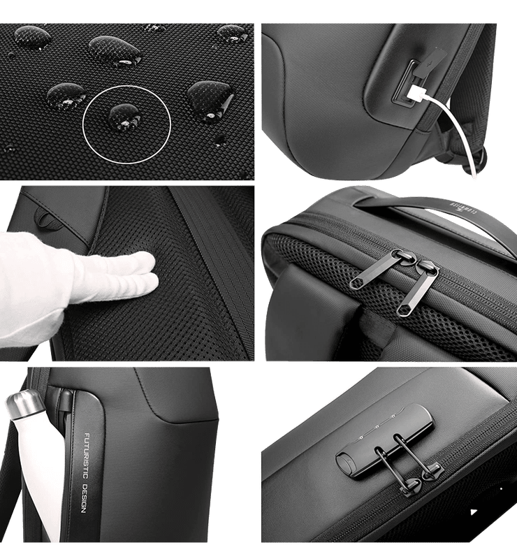 The Clownfish Multi Functional Waterproof Anti Theft Laptop Backpack